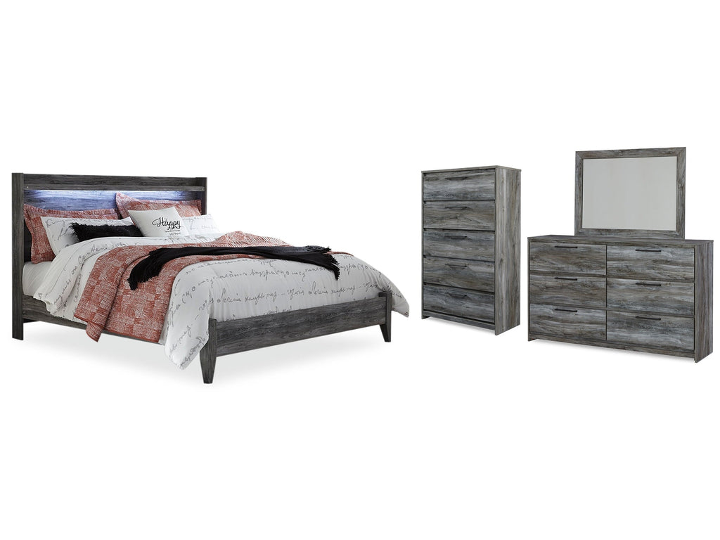 Baystorm King Panel Bedroom Set, Gray