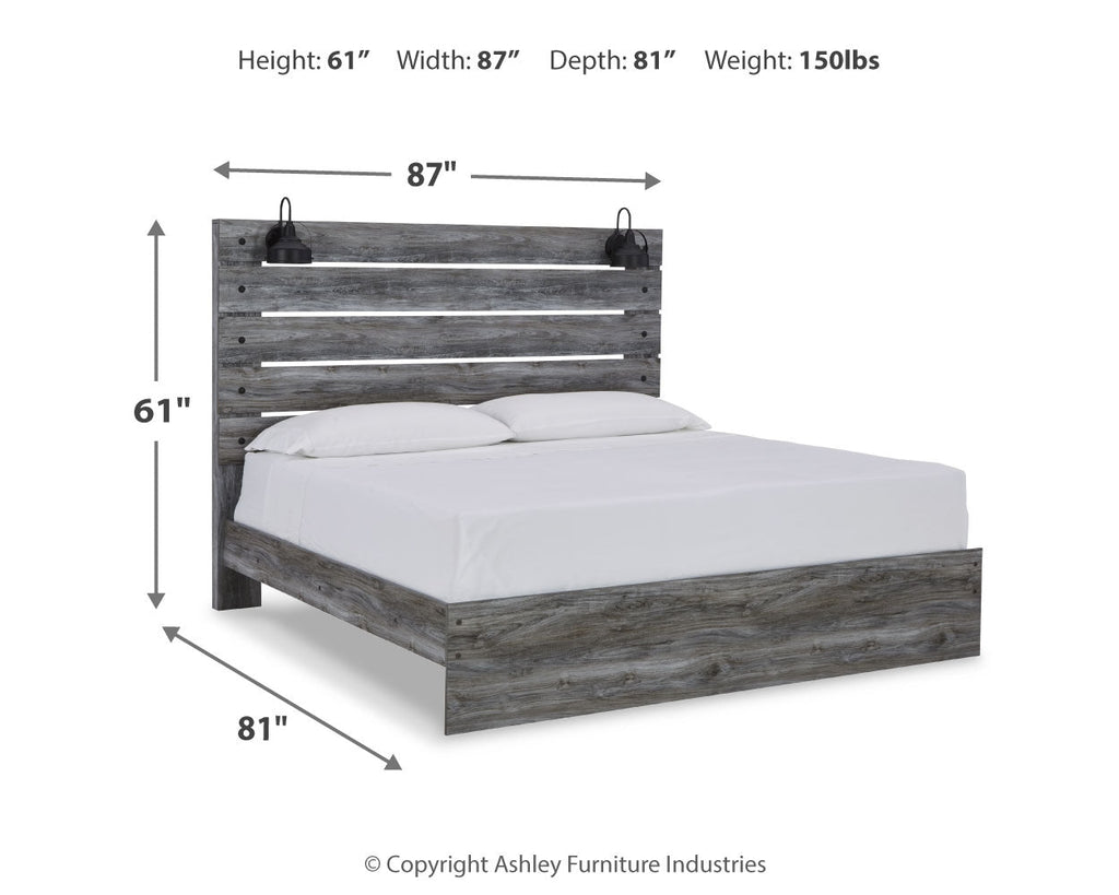 Baystorm King Panel Bedroom Set, Gray