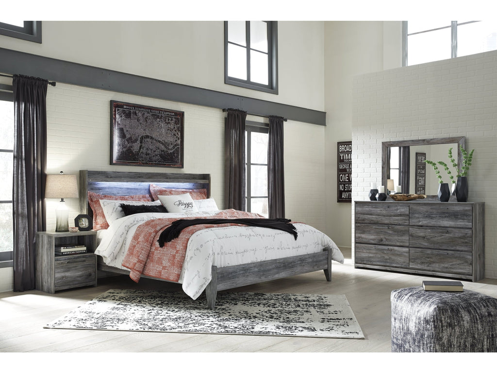 Baystorm King Panel Bedroom Set, Gray
