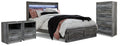 Baystorm Gray King Panel Storage Bed, Chest and 2 Nightstands