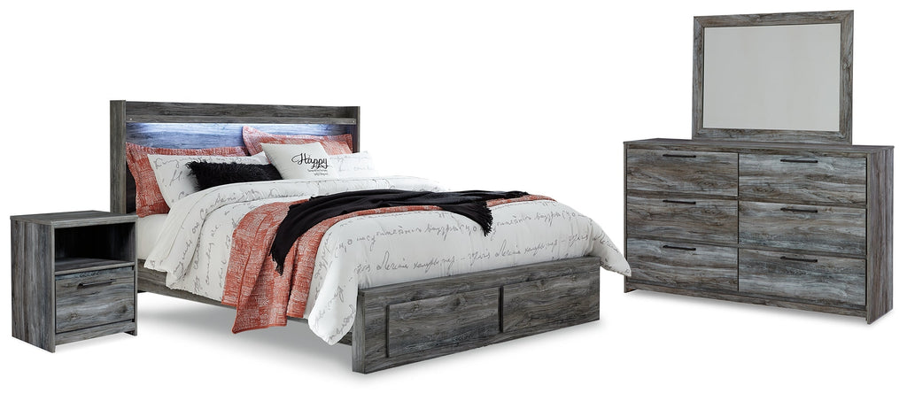 Baystorm King Panel Storage Bedroom Set, Gray