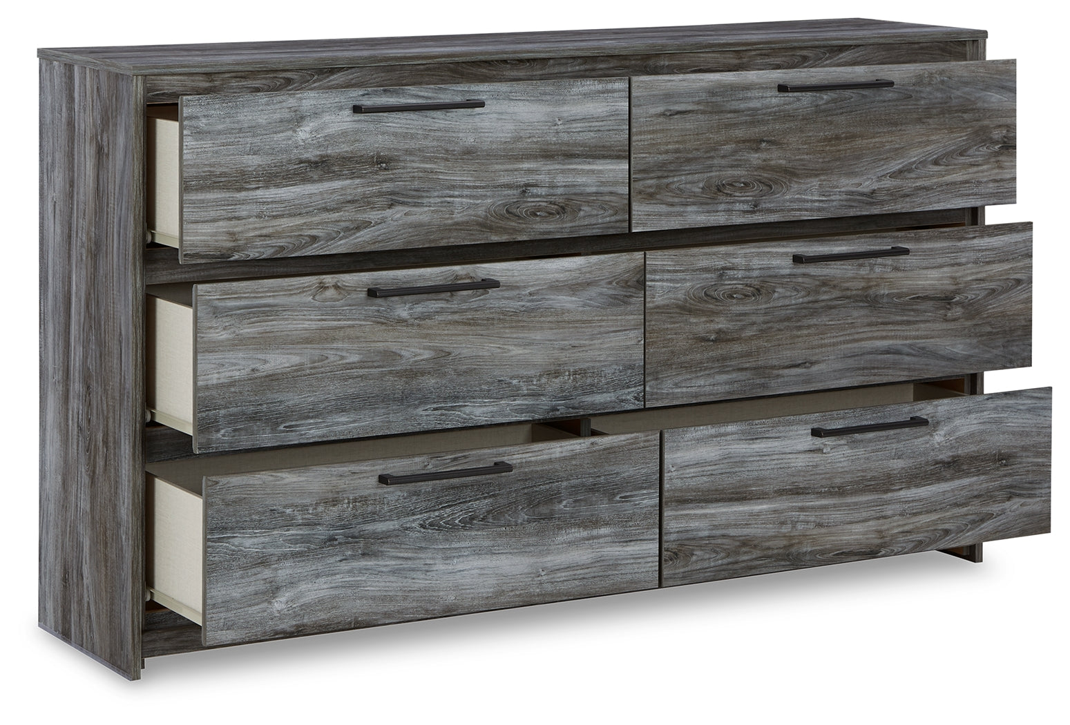 Baystorm Gray King Storage Bed & Dresser & 2 Nightstands