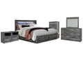 Baystorm King Storage Bedroom Set, Gray