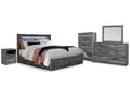 Baystorm King Storage Bedroom Set, Gray
