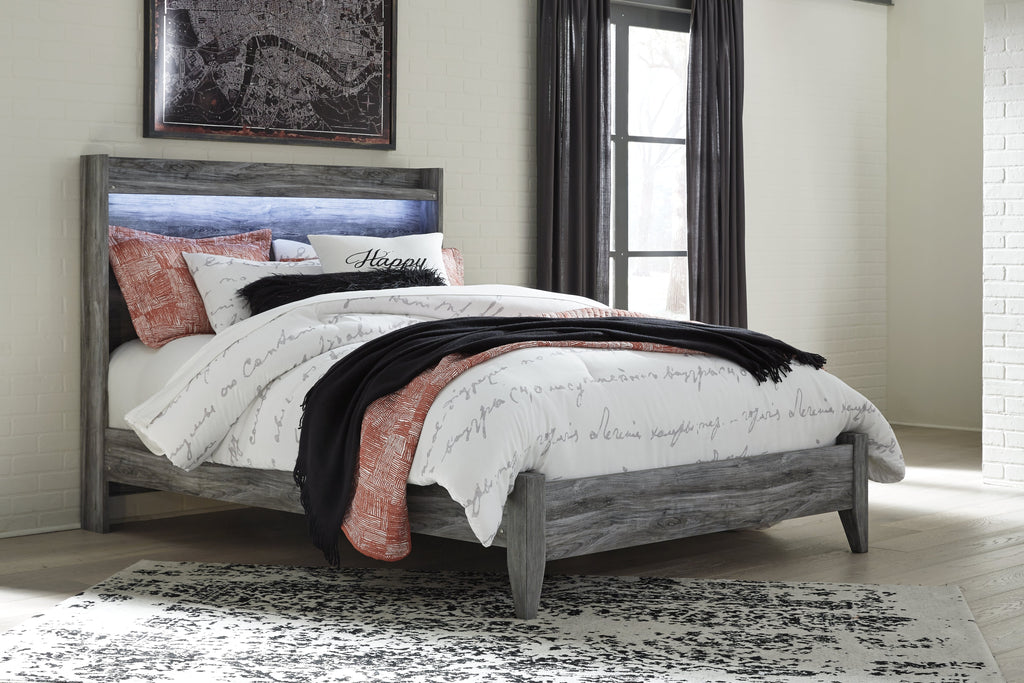 Baystorm Gray Queen Panel Bed and Chest