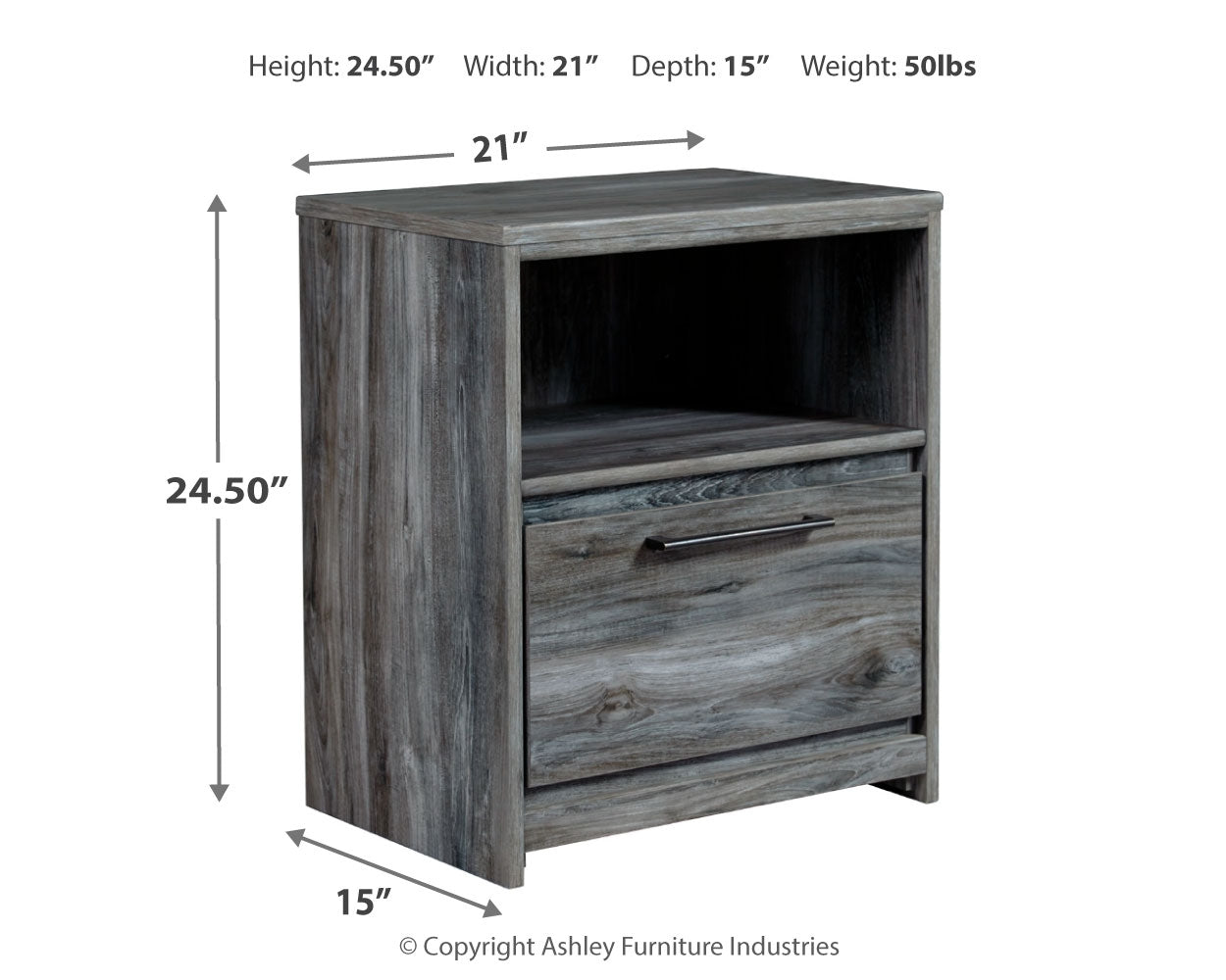 Baystorm Queen Panel Bedroom Set, Gray
