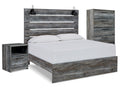 Baystorm Gray Queen Panel Bedroom Set with Chest and Nightstand