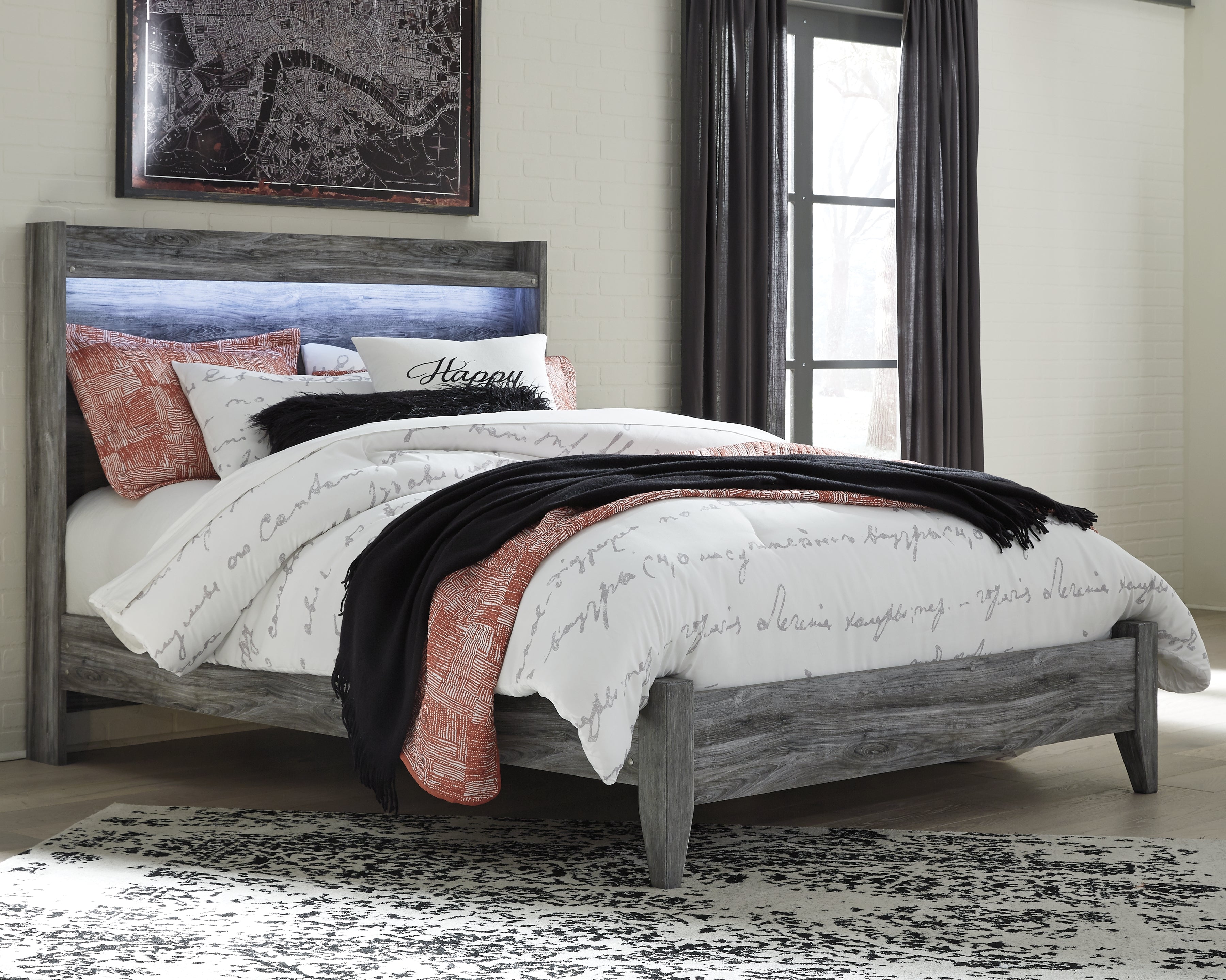 Baystorm Queen Panel Bedroom Set, Gray