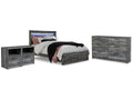 Baystorm Queen Panel Storage Bedroom Set, Gray