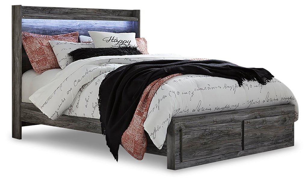 Baystorm Queen Panel Storage Bedroom Set, Gray