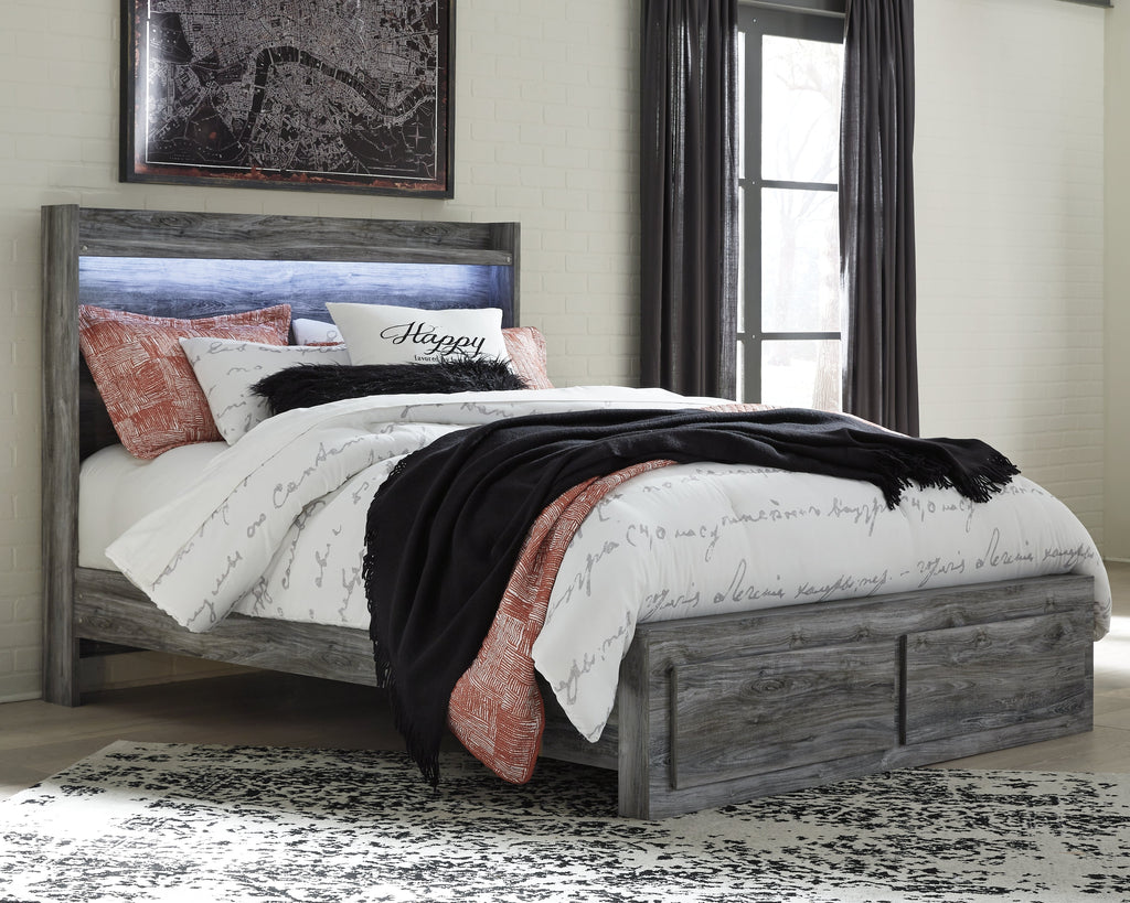 Baystorm Queen Panel Storage Bedroom Set, Gray