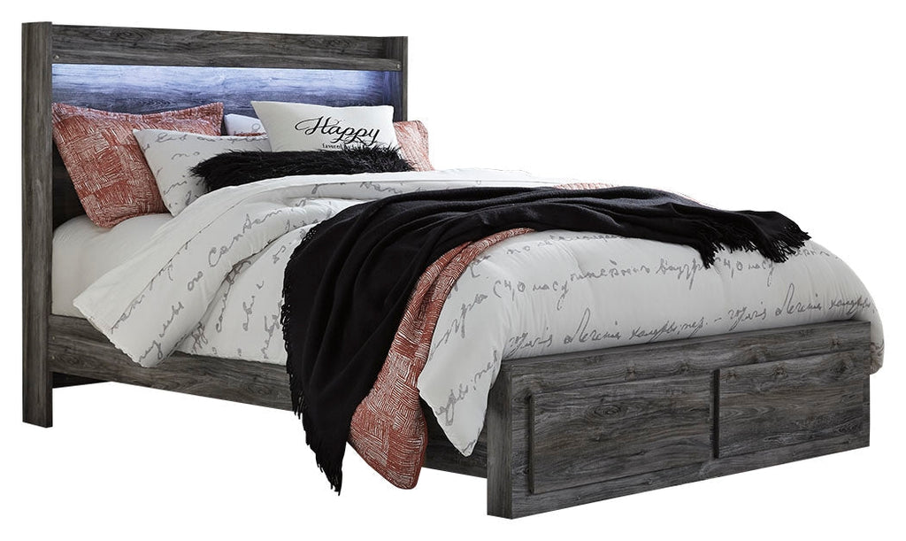 Baystorm Queen Panel Storage Bedroom Set, Gray