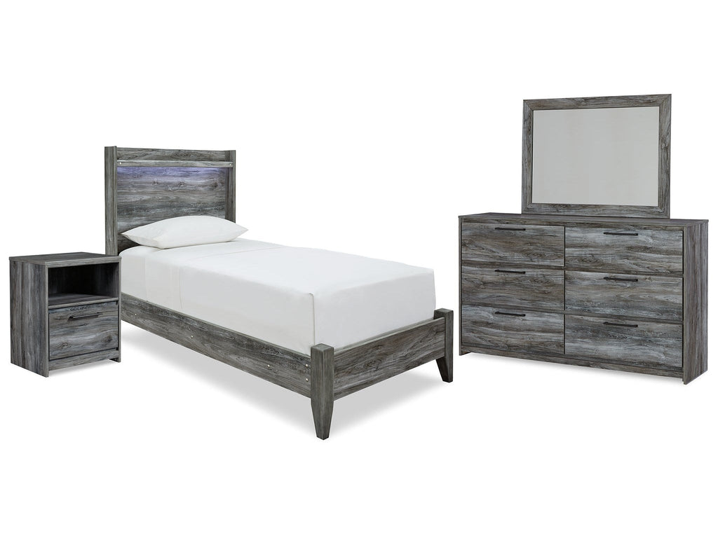 Baystorm Twin Panel Bedroom Set, Gray