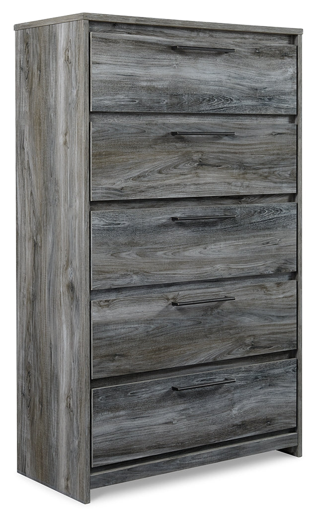 Baystorm Gray Twin Panel Headboard Bed & Dresser & Mirror & Nightstand