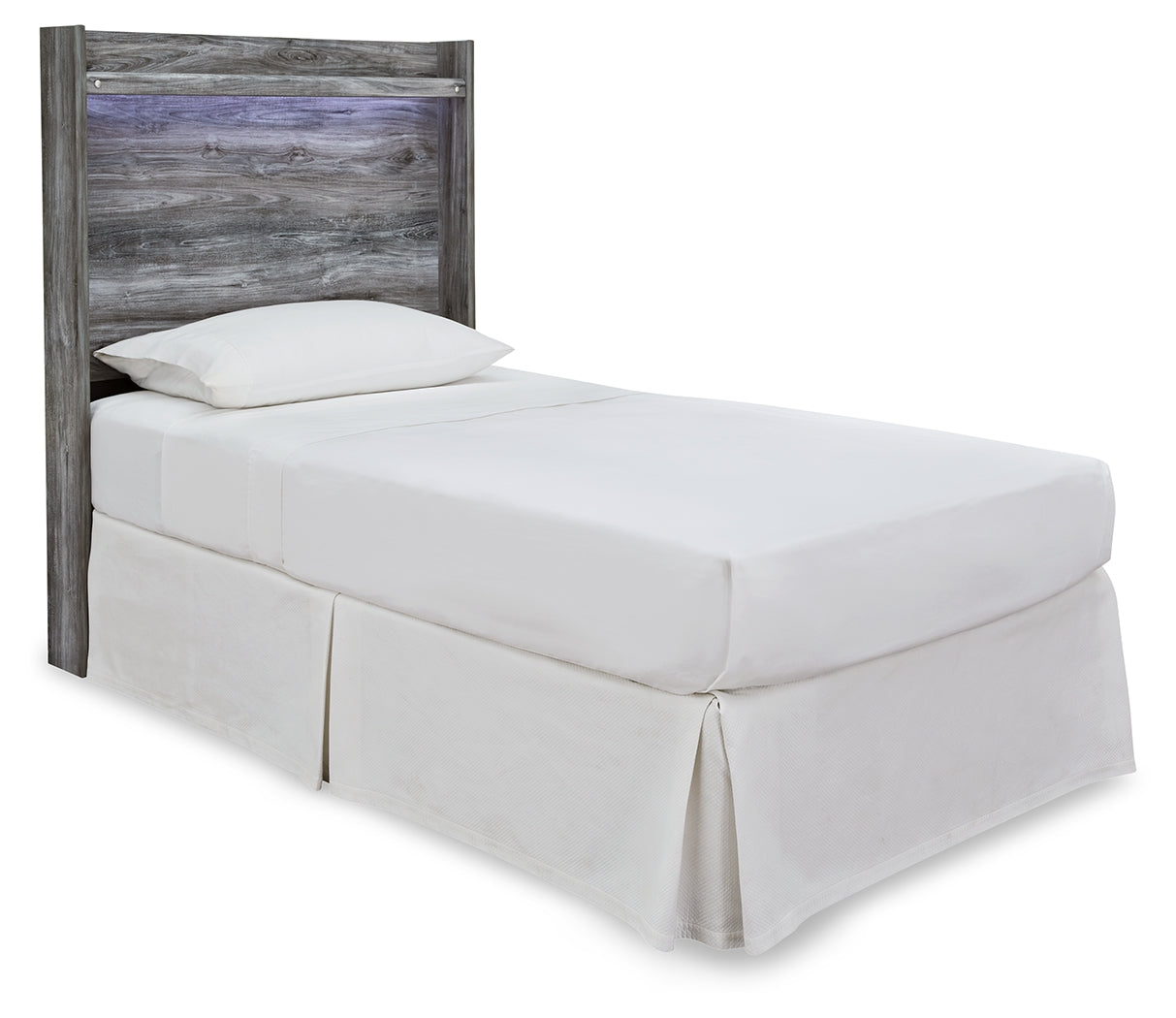 Baystorm Gray Twin Panel Headboard Bed & Dresser & Mirror & Nightstand