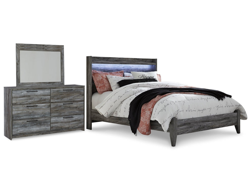 Baystorm Queen Panel Bedroom Set with Dresser and Mirror