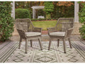 Beach Front Beige Arm Chair w/ Cushion (Set of 2)