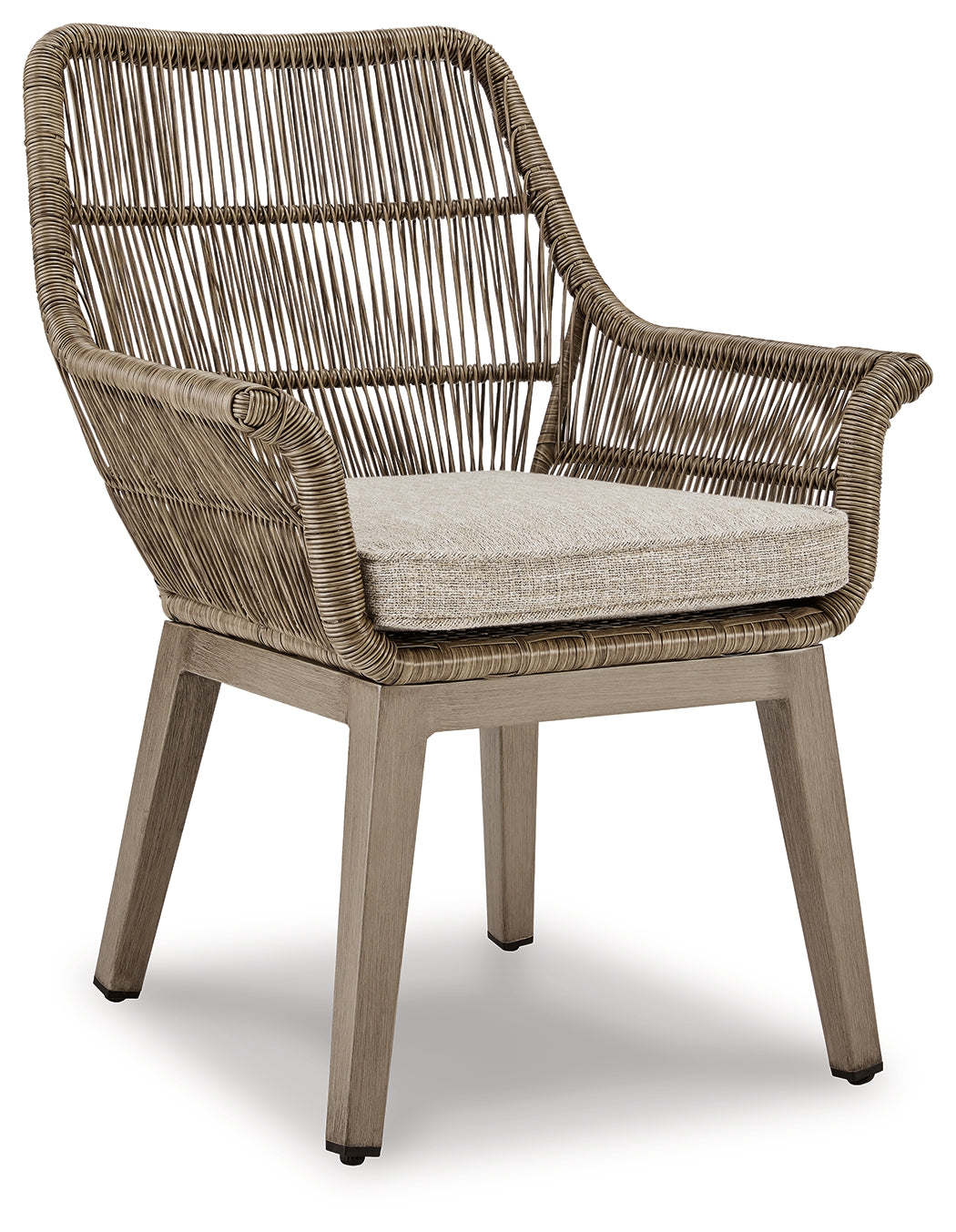 Beach Front Beige Arm Chair w/ Cushion (Set of 2)