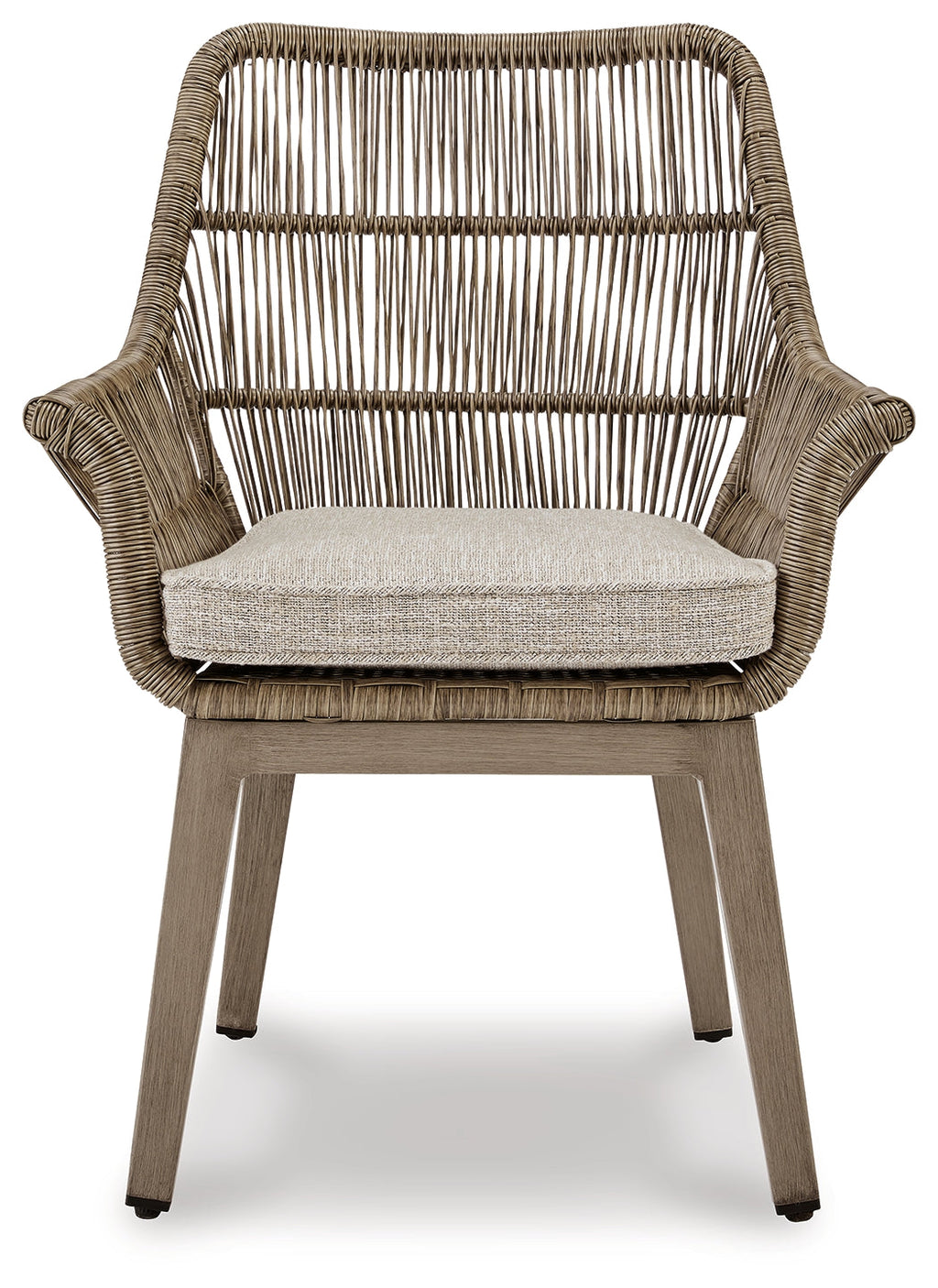 Beach Front Beige Arm Chair w/ Cushion (Set of 2)