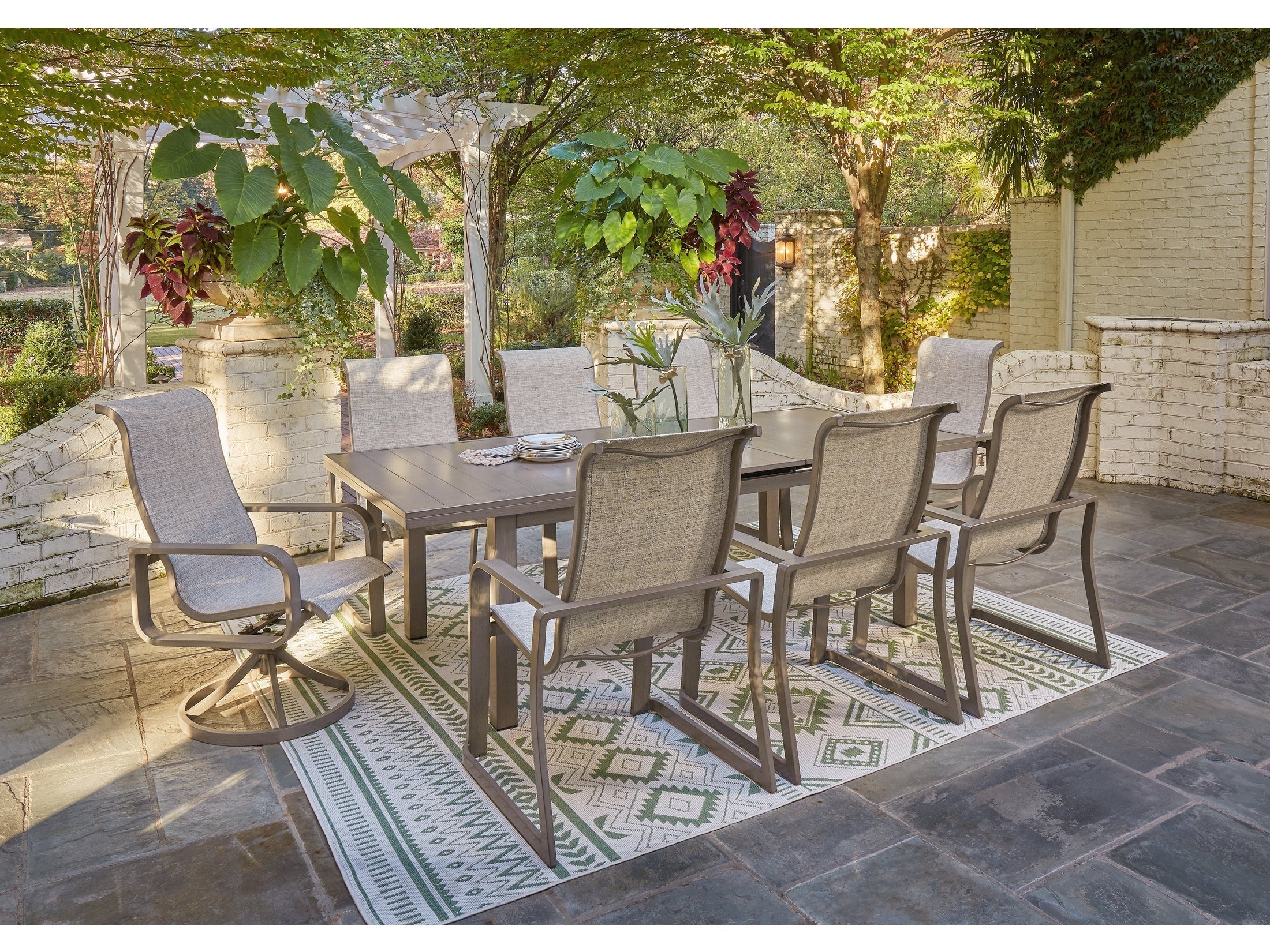 Beach Front Beige Outdoor Dining Table
