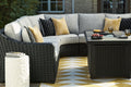 Beachcroft Black/Light Gray 3-Piece Outdoor Sectional