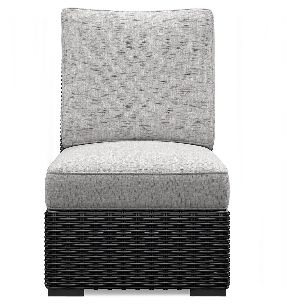 Beachcroft Black/Light Gray 5-Piece Outdoor Sectional