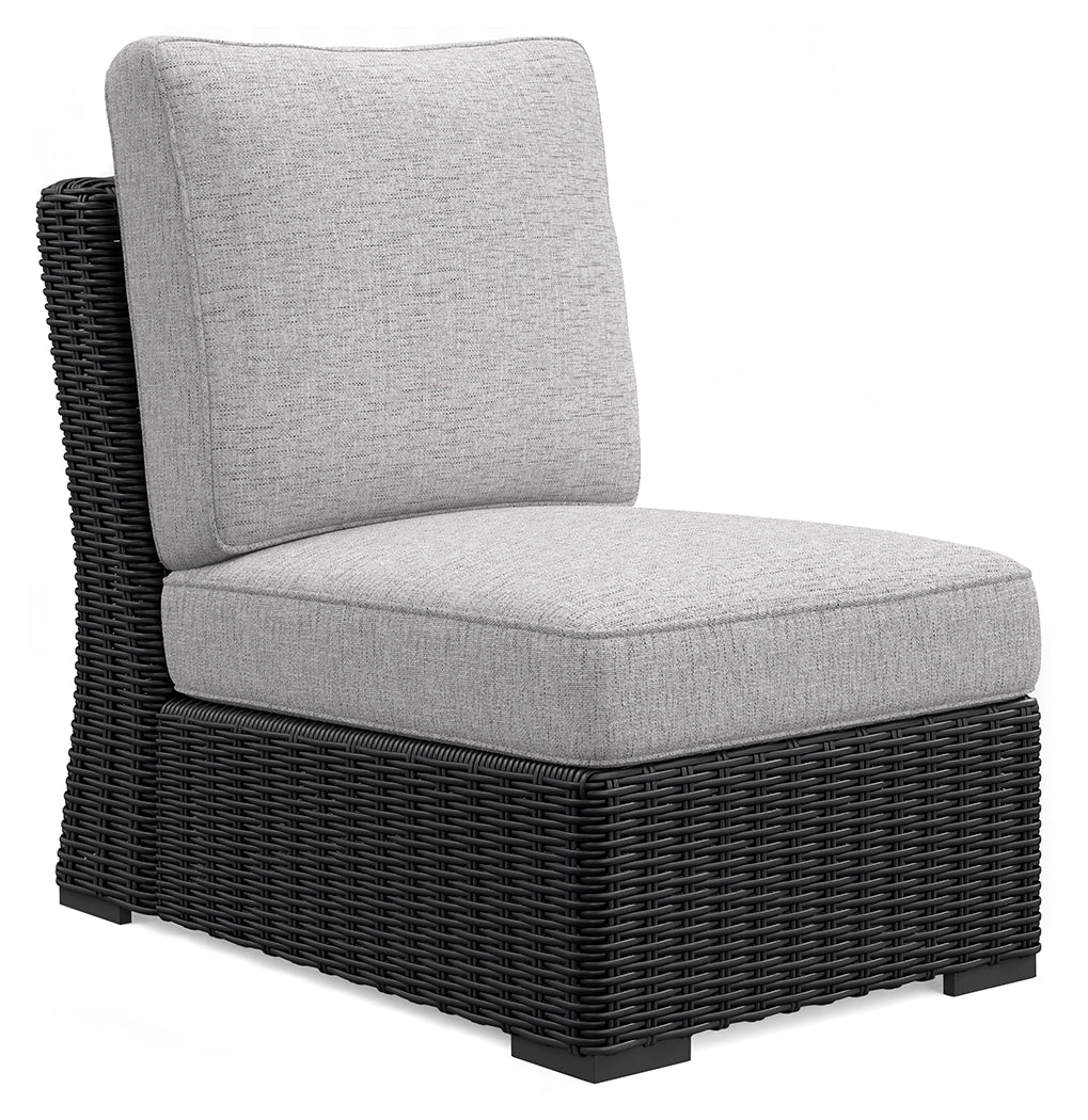 Beachcroft Black/Light Gray 5-Piece Outdoor Sectional