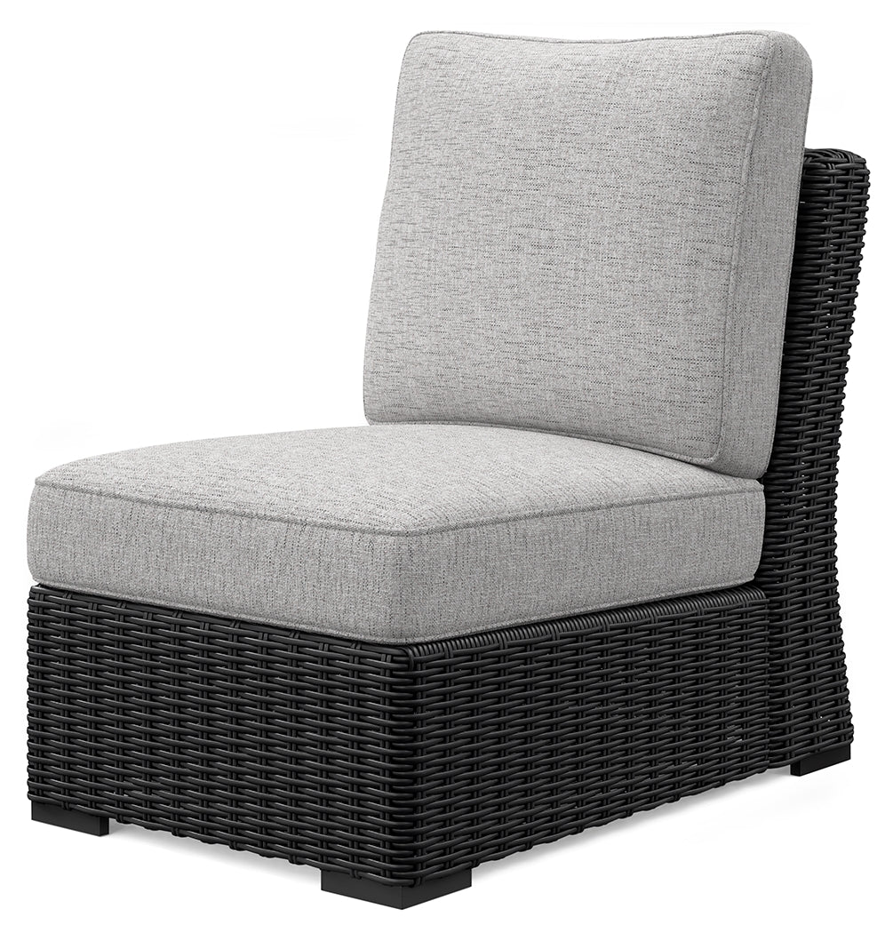 Beachcroft Black/Light Gray 5-Piece Outdoor Sectional