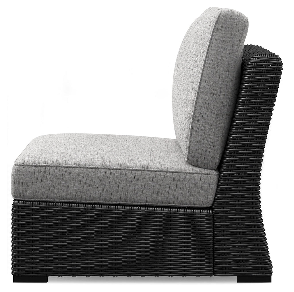 Beachcroft Black/Light Gray 5-Piece Outdoor Sectional