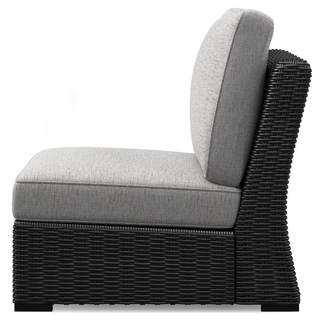 Beachcroft Black/Light Gray 5-Piece Outdoor Sectional