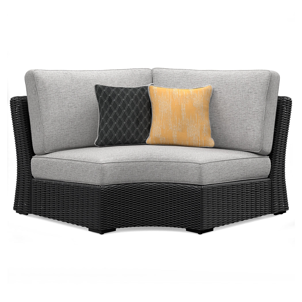 Beachcroft Black/Light Gray 5-Piece Outdoor Sectional