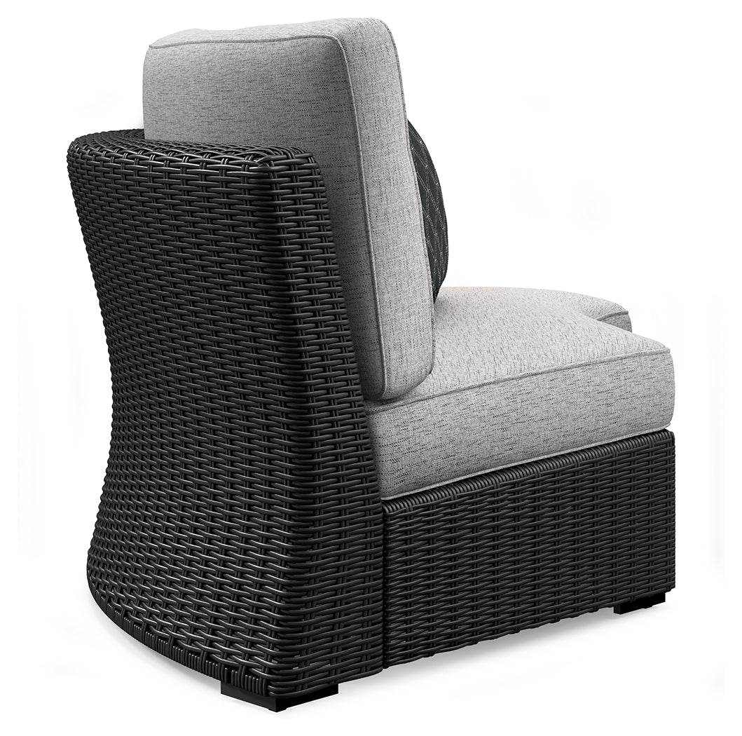 Beachcroft Black/Light Gray 5-Piece Outdoor Sectional