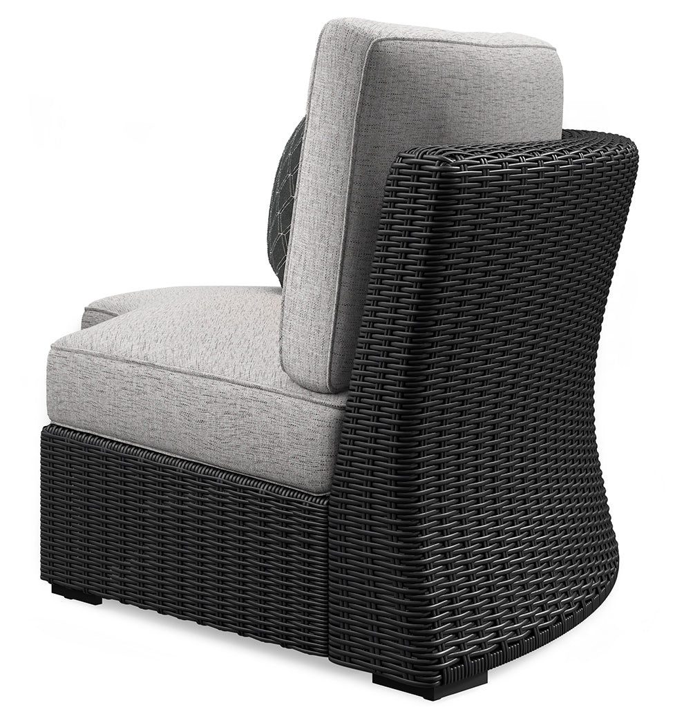 Beachcroft Black/Light Gray 5-Piece Outdoor Sectional