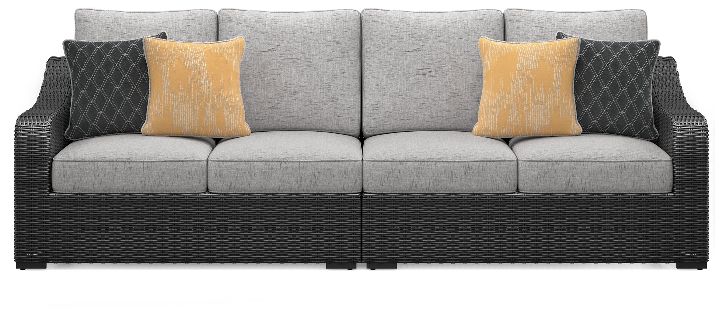 Beachcroft Black/Light Gray 5-Piece Outdoor Sectional