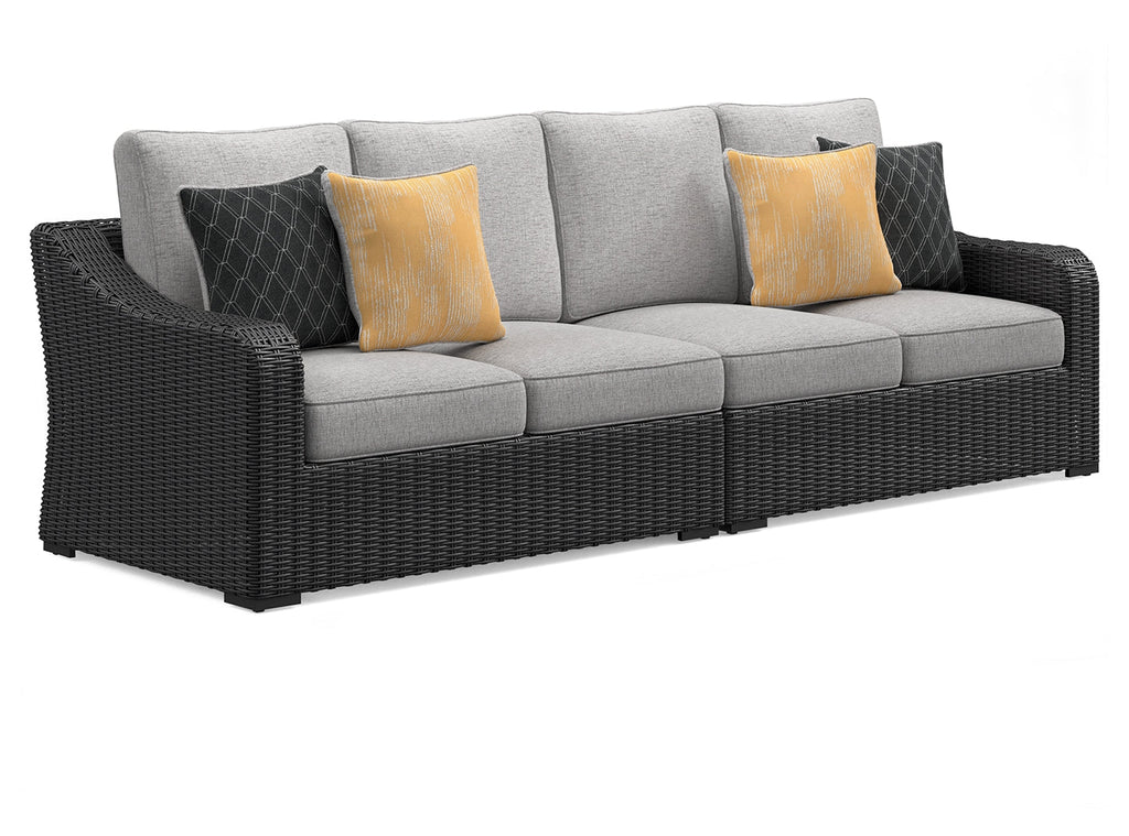 Beachcroft Black/Light Gray 5-Piece Outdoor Sectional