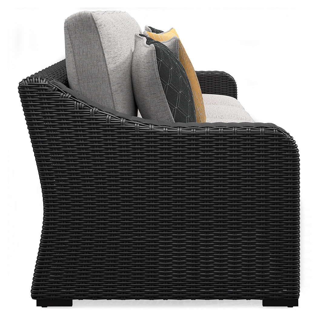 Beachcroft Black/Light Gray 5-Piece Outdoor Sectional
