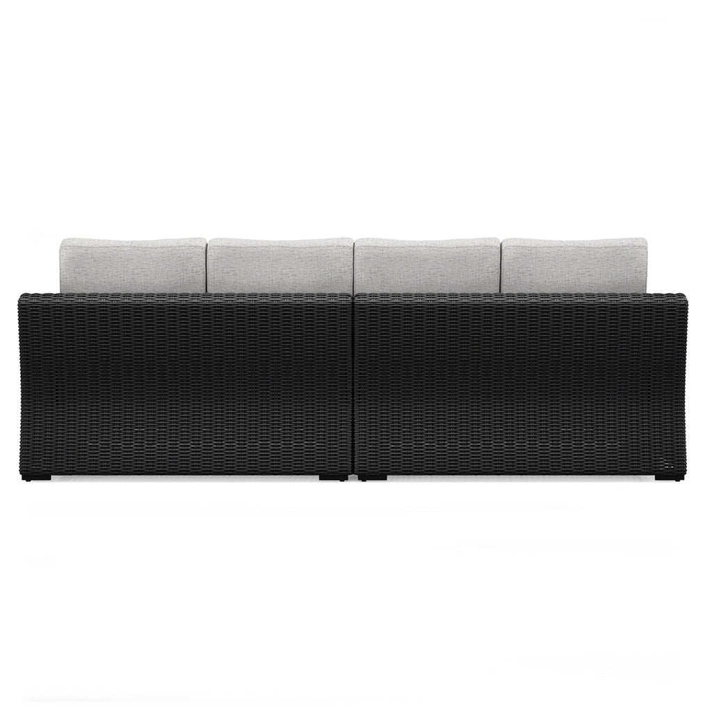 Beachcroft Black/Light Gray 5-Piece Outdoor Sectional
