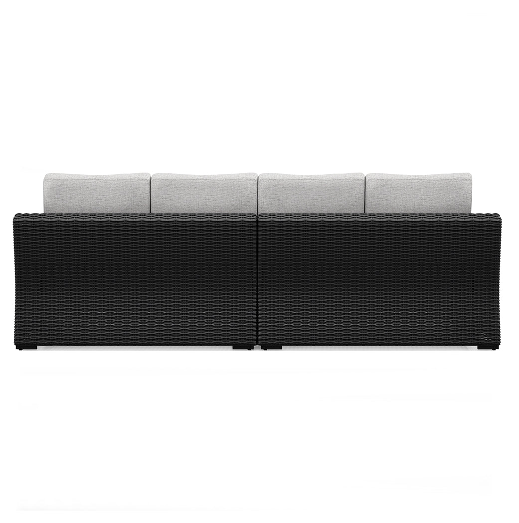 Beachcroft Black/Light Gray 5-Piece Outdoor Sectional