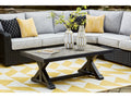Beachcroft Black/Light Gray Outdoor Coffee Table