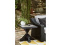 Beachcroft Black/Light Gray Outdoor End Table