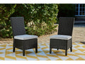 Beachcroft Black/Light Gray Outdoor Side Chair with Cushion (Set of 2)