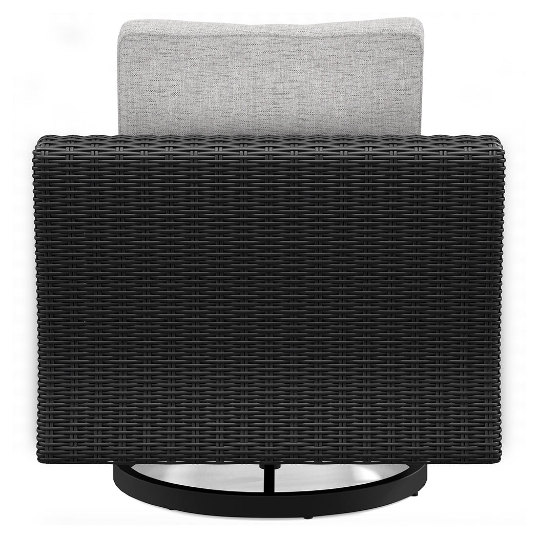 Beachcroft Black/Light Gray Outdoor Sofa & 2 Lounge Chairs