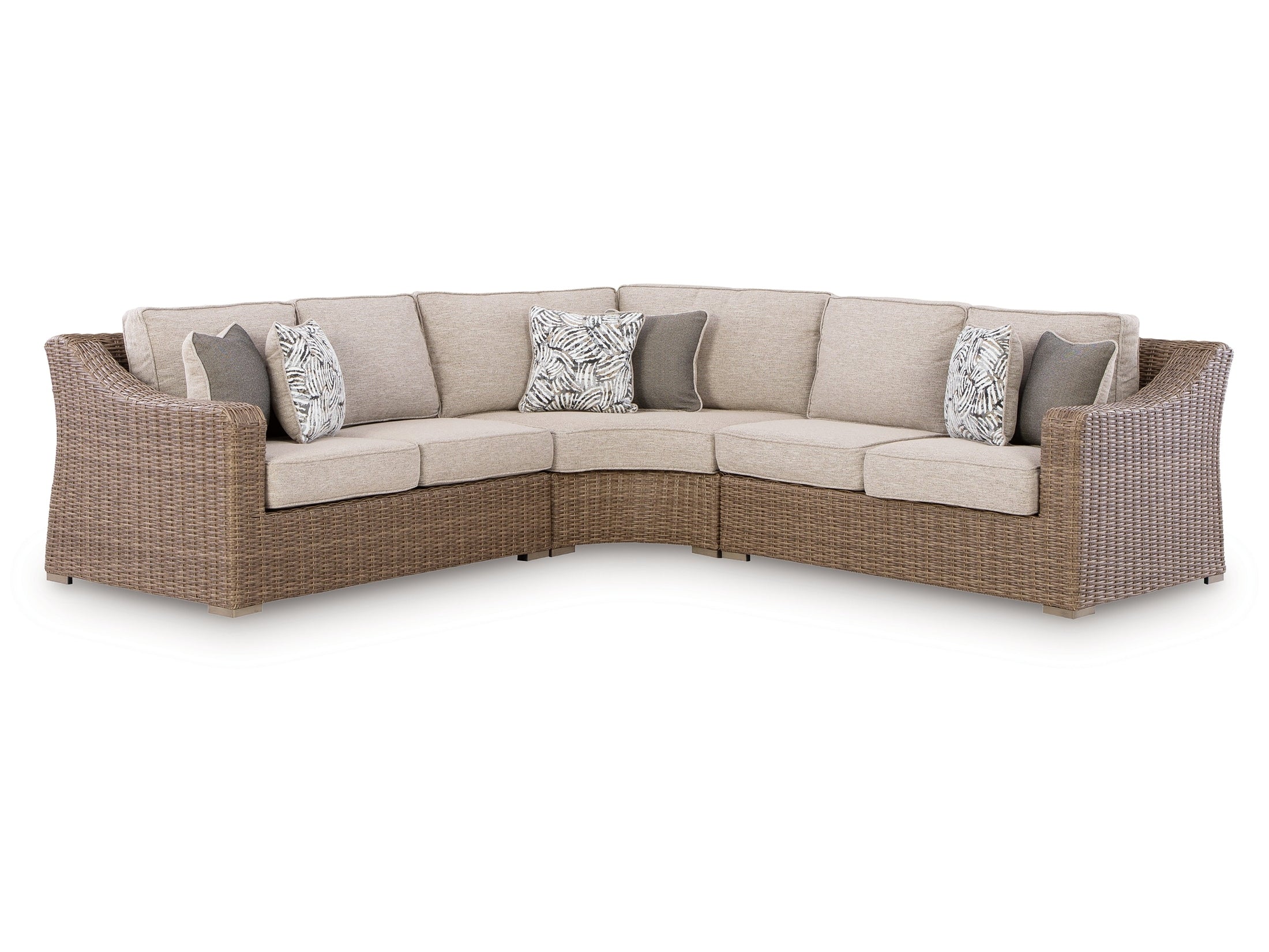 Beachcroft New Beige 3-Piece Outdoor Sectional