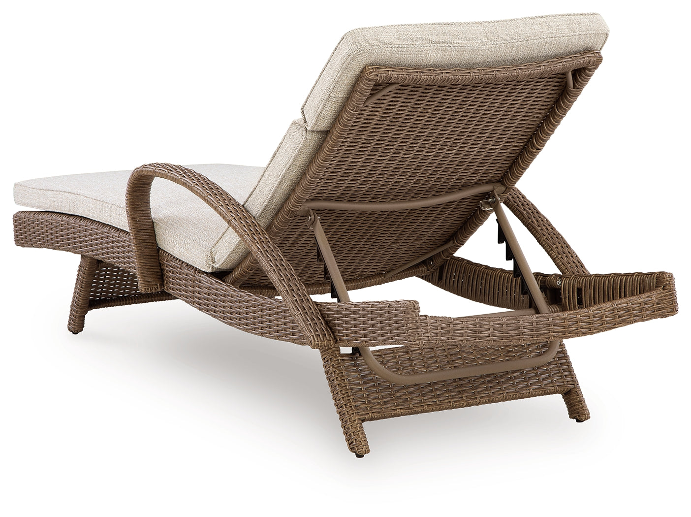 Beachcroft New Beige Outdoor Chaise Lounge with Cushion
