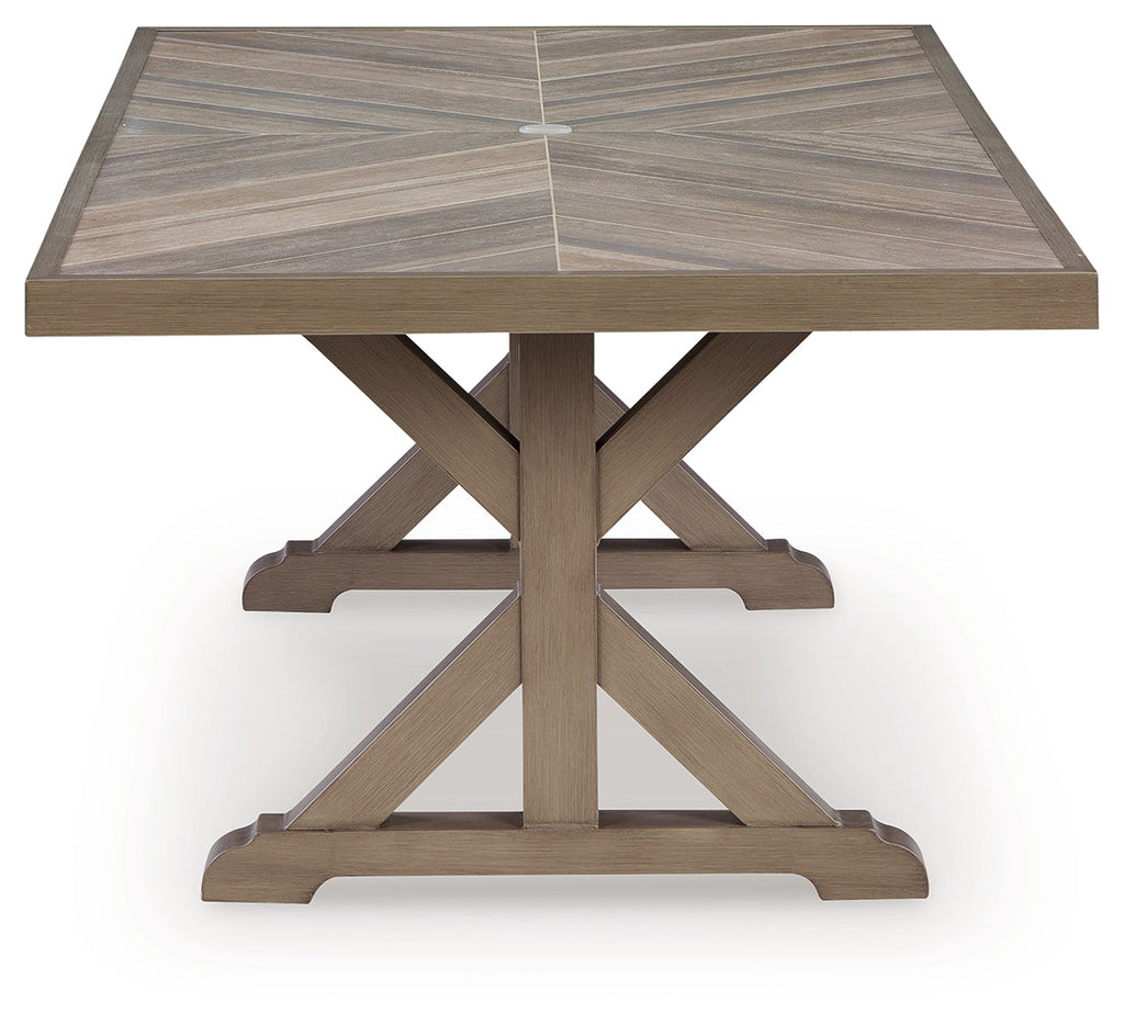 Beachcroft New Beige Outdoor Dining Table