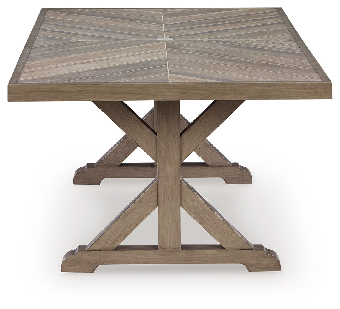 Beachcroft New Beige Outdoor Dining Table