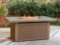 Beachcroft New Beige Outdoor Fire Pit Table