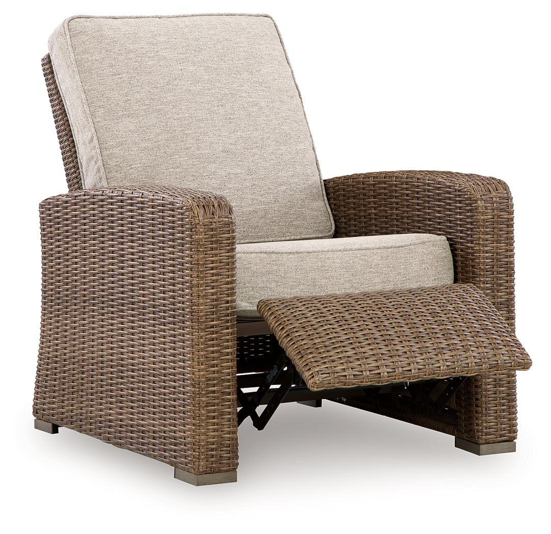 Beachcroft New Beige Outdoor Recliner