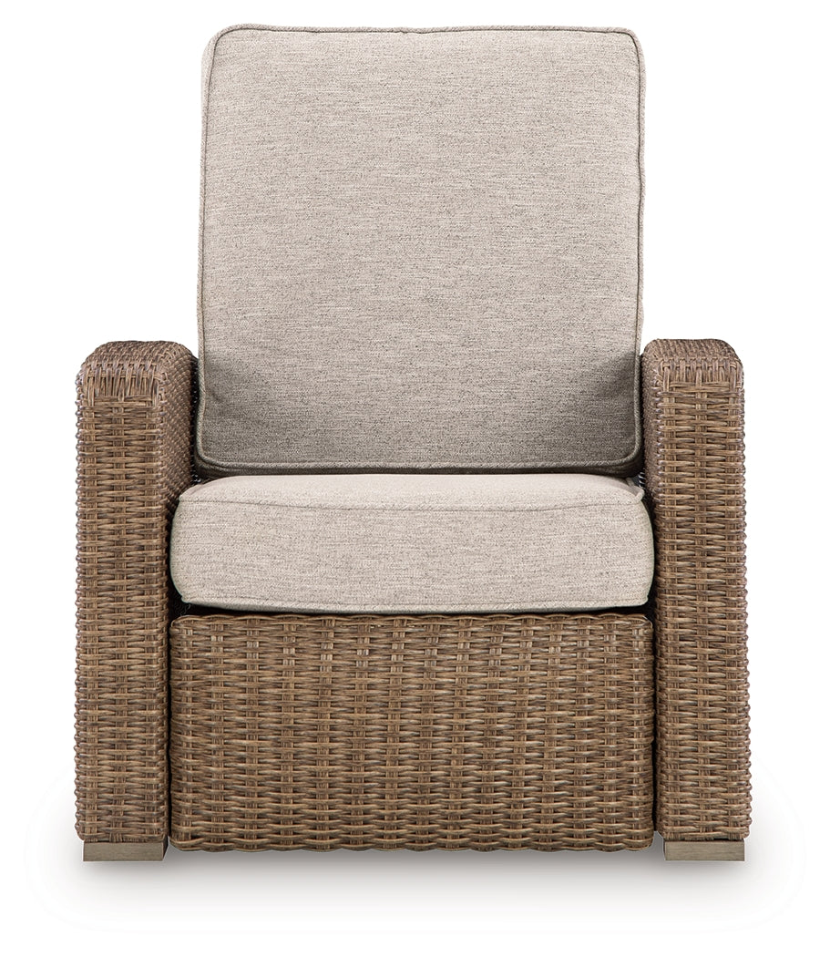 Beachcroft New Beige Outdoor Recliner
