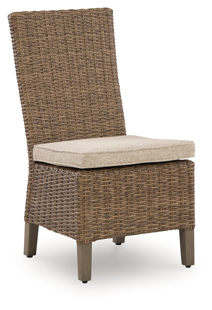 Beachcroft New Beige Outdoor Side Chair with Cushion (Set of 2)